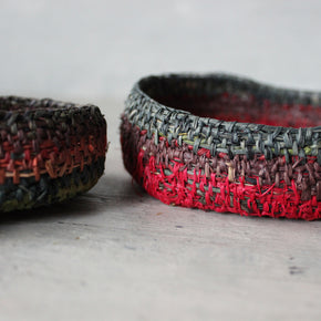 Local Handwoven Coloured Raffia Baskets