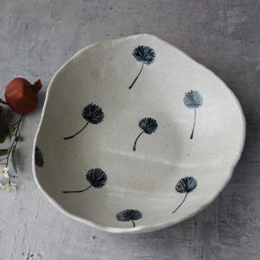 Extra Large Dandelion Ceramic Bowl