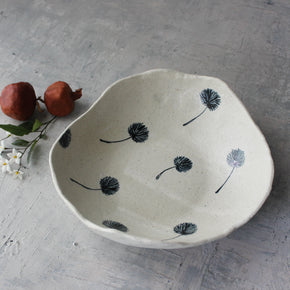 Extra Large Dandelion Ceramic Bowl