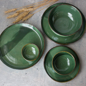 Green Ceramic Plates