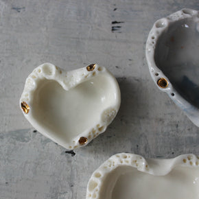 Little Rock Coral Heart Dishes