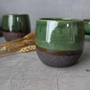 Green Ceramic Hug Mugs