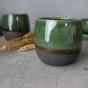 Green Ceramic Hug Mugs