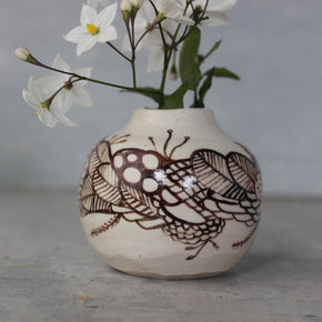 Little Sepia Painted Detail Vase #2