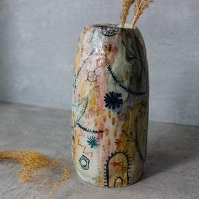 Large Stars & Cells Vase