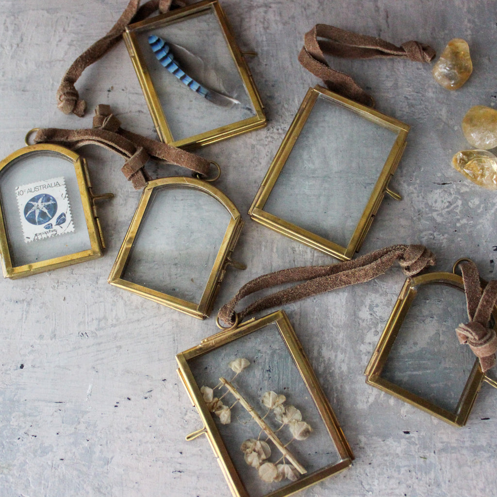 Brass Glass Frames : Various Sizes