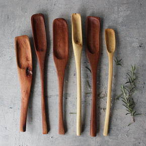 Hand Carved Wood Spoons Long
