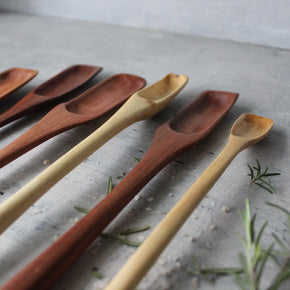 Hand Carved Wood Spoons Long