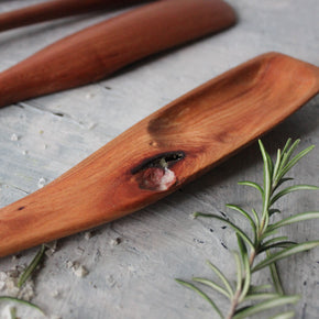 Hand Carved Wood Spoons Long