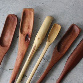 Hand Carved Wood Spoons Long