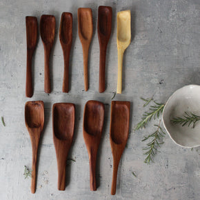 Hand Carved Wood Spoons Short