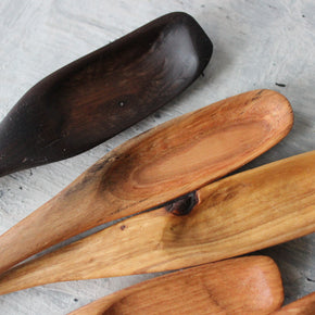 Hand Carved Wood Spoons Long