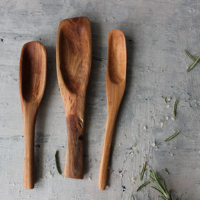 Hand Carved Wood Spoons Short