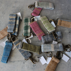 Handwoven Cotton Key Ring Fobs