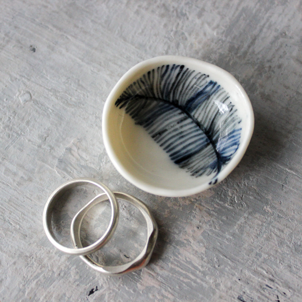 Tiny Feather Trinket Dishes