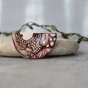 Porcelain Brooch Sepia #1