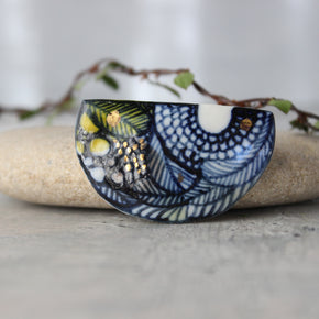Porcelain Brooch Painted Detail #2