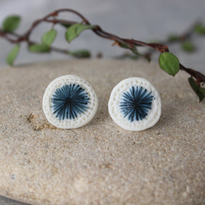 Porcelain Studs Indigo Star #2