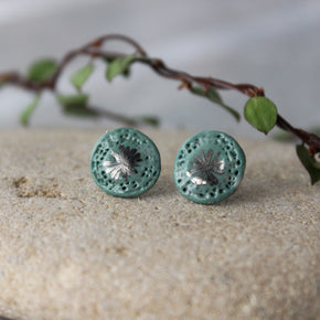 Porcelain Studs Green Star