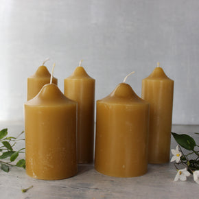 Local Beeswax Pillar Candles