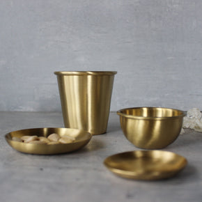 Little Brass Plates, Cup & Bowl