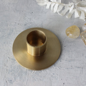 Brass Flat Candle Holder
