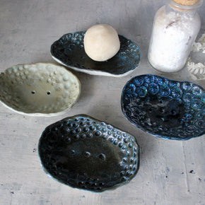Ceramic Soap Dishes : Blue