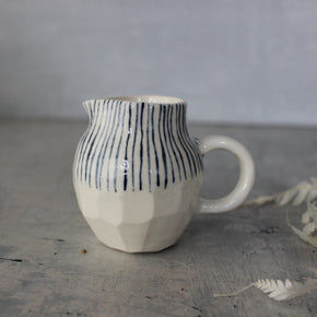 Little Ceramic Jug : Blue Lines #3