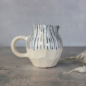 Little Ceramic Jug : Blue Lines #3