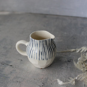Little Ceramic Jug : Blue Lines #3