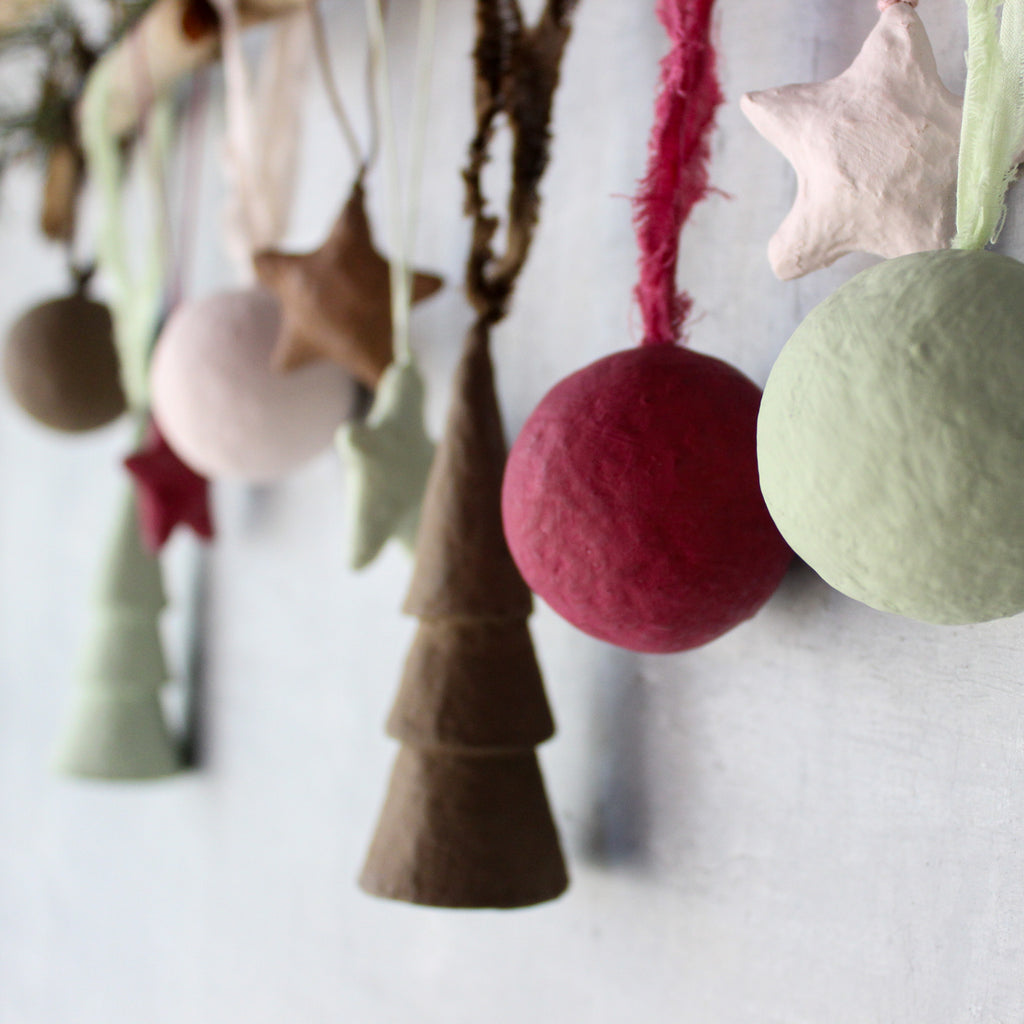 Danish Christmas Decorations : Stars + Trees + Baubles