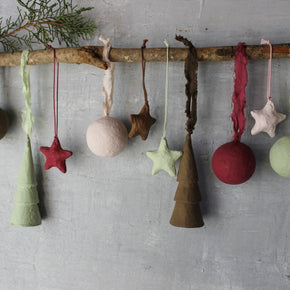 Danish Christmas Decorations : Stars + Trees + Baubles