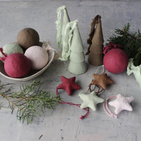 Danish Christmas Decorations : Stars + Trees + Baubles