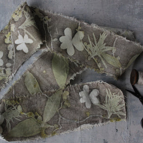 Eco-Print Calico Ribbon