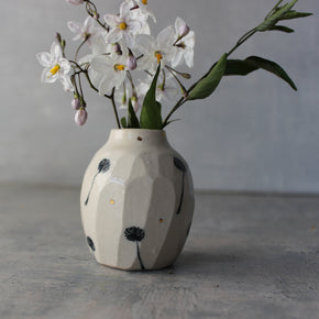 Little Faceted Dandelion Vase