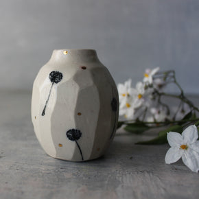 Little Faceted Dandelion Vase