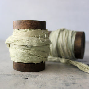 Botanical Dye Silk Ribbon Bobbins