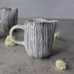 Little Porcelain Jugs Blue Lines