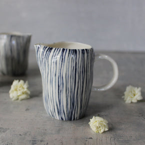 Little Porcelain Jugs Blue Lines