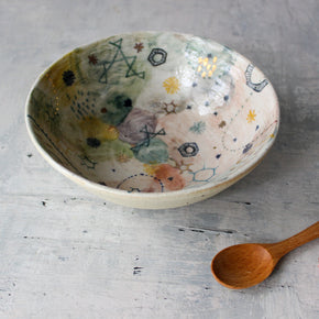 Stars & Cells Ceramic Bowl
