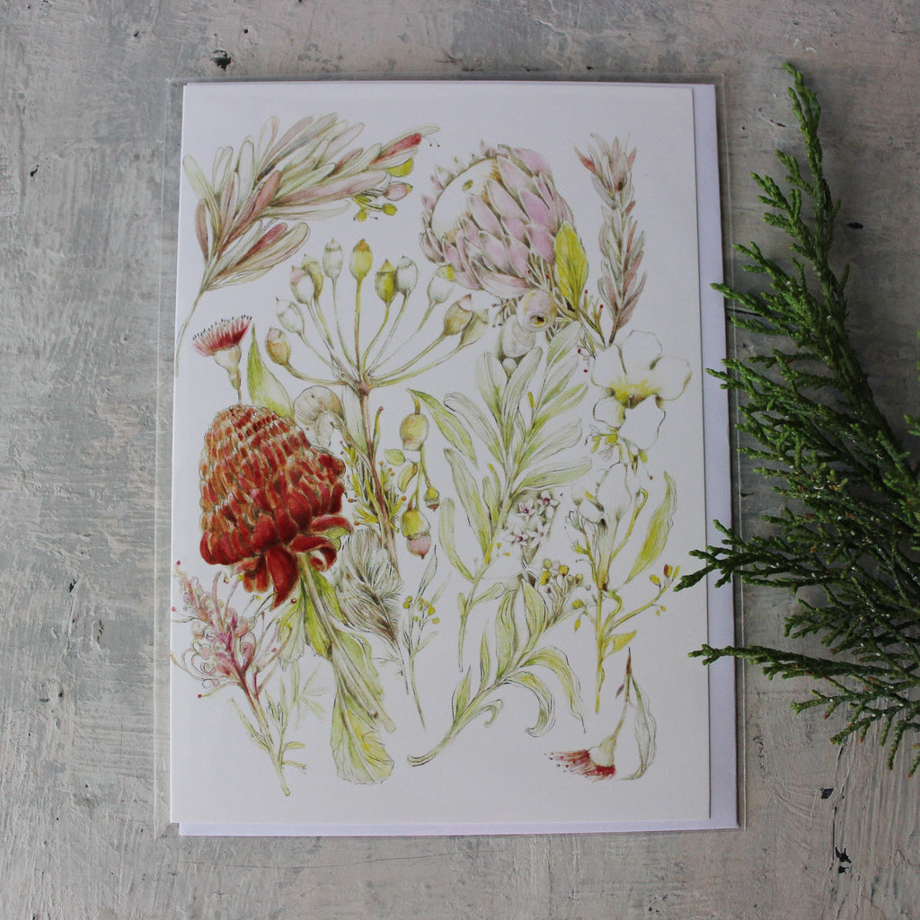 Anna Pignataro Card Australian Native Flowers - Tribe Castlemaine