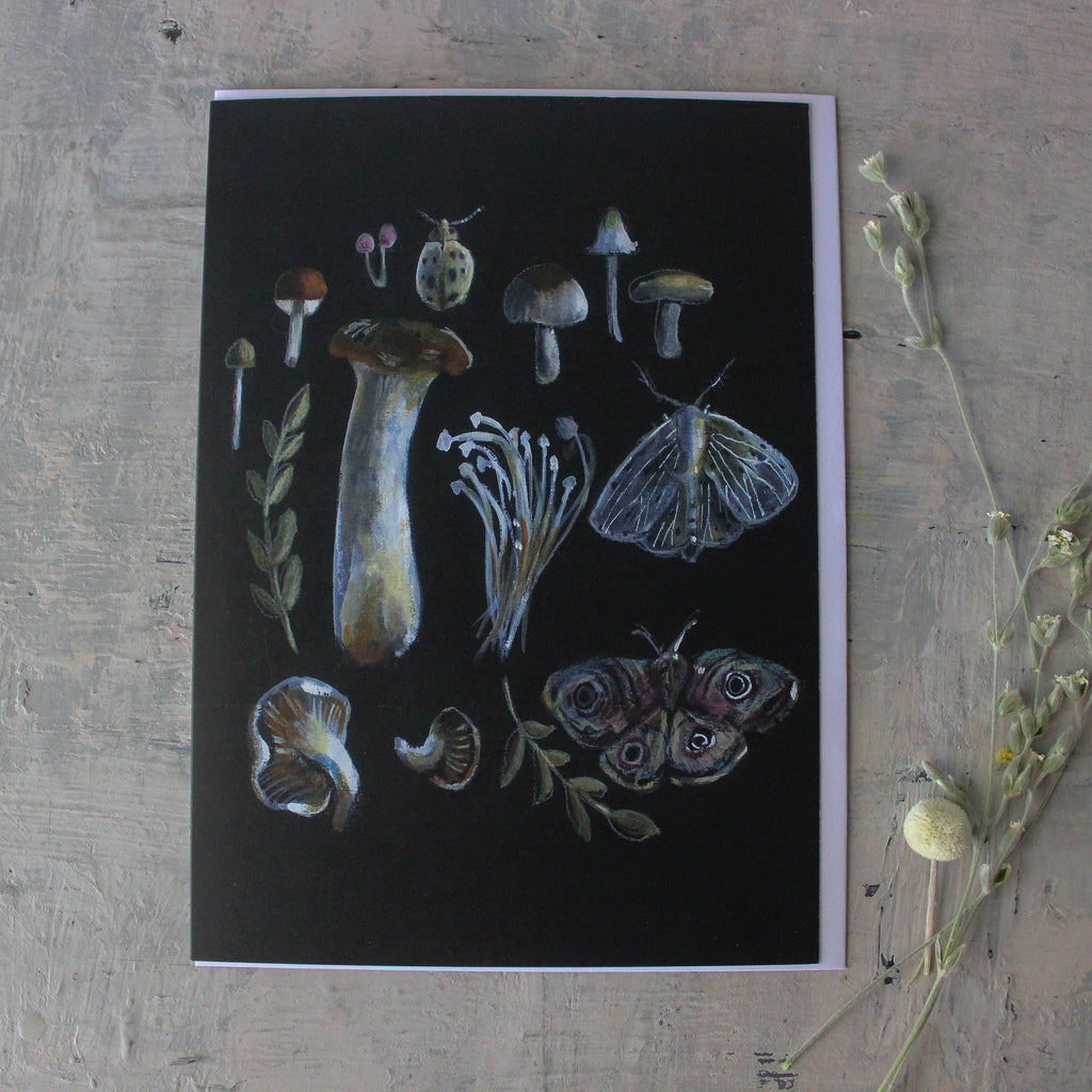 Anna Pignataro Card Moth & Mushroom - Tribe Castlemaine
