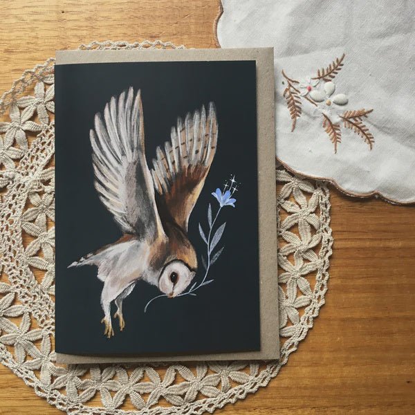 Anna Seed Card Barn Owl - Tribe Castlemaine
