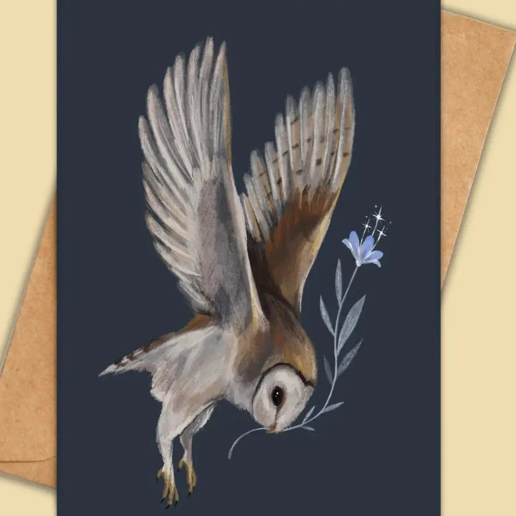 Anna Seed Card Barn Owl - Tribe Castlemaine