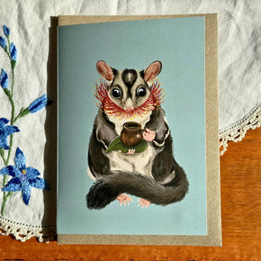 Anna Seed Card Sugar Glider Teatime - Tribe Castlemaine