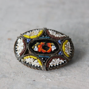 Antique Micro Mosaic Brooch - Tribe Castlemaine