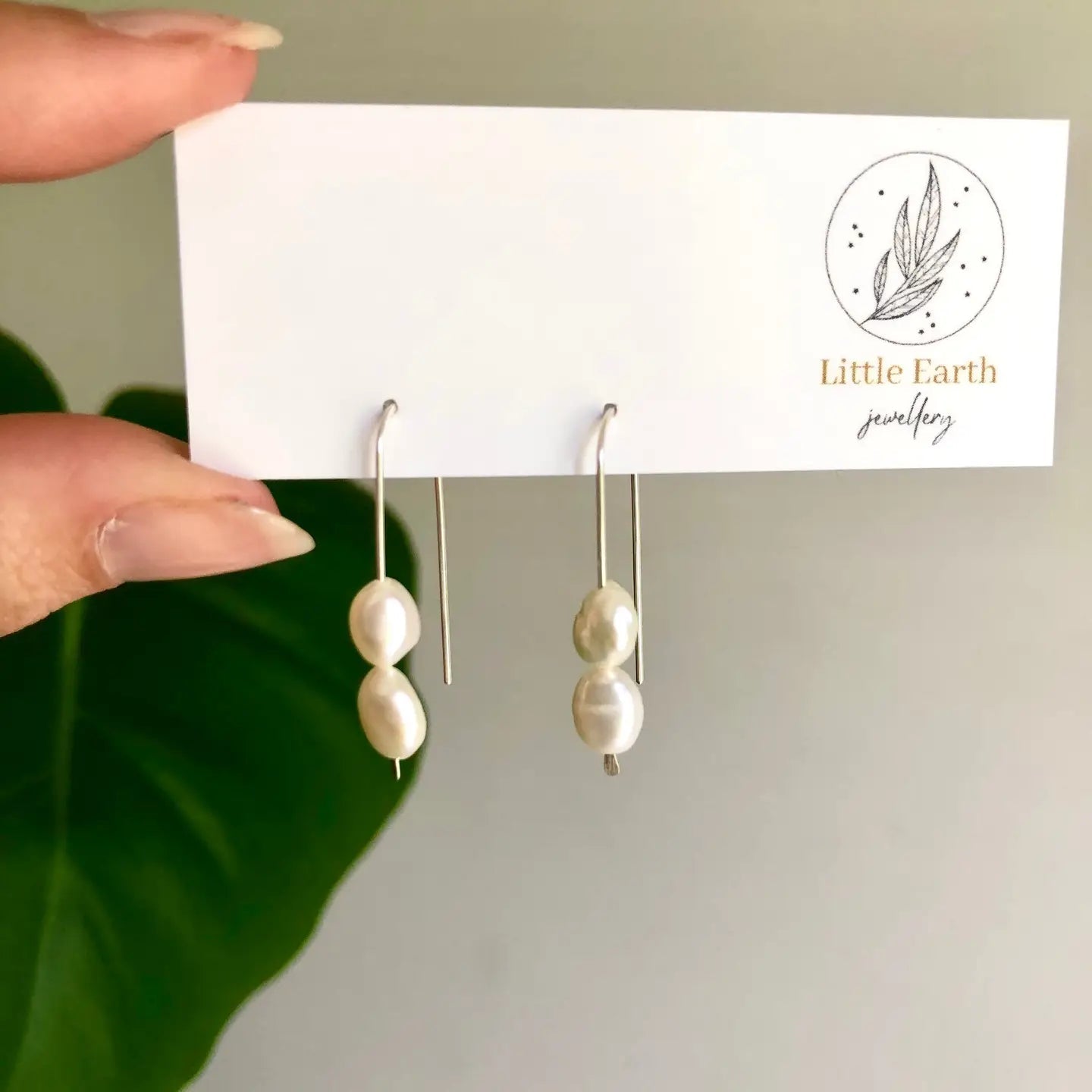 Baroque Pearl Duo Silver Earrings - Tribe Castlemaine