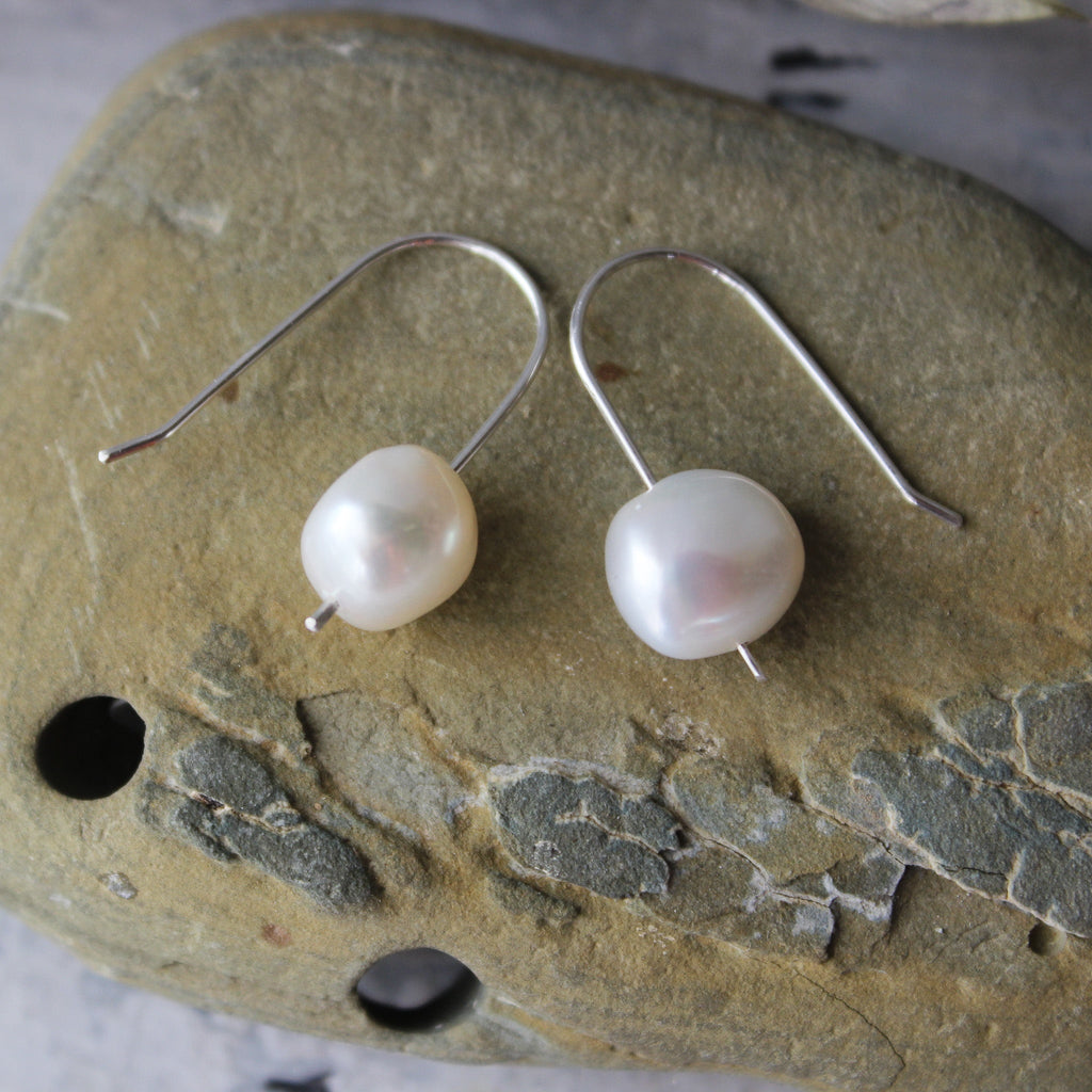Baroque Pearl Silver Earrings - Tribe Castlemaine