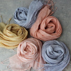 Botanical Dye Linen Scarves - Tribe Castlemaine