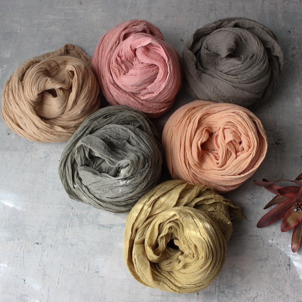 Botanical Dye Muslin Scarves - Tribe Castlemaine